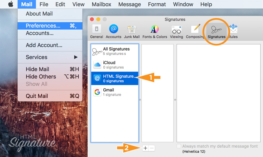 how do you make an email signatue for mac